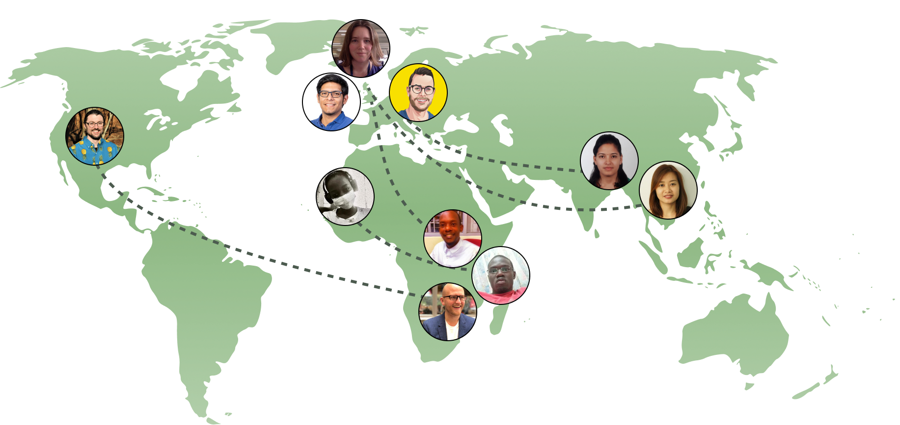 Map of mentor / mentee pairs